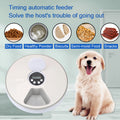 Pet Automatic round Timing Feeder with 6 Grids Voice Recorder