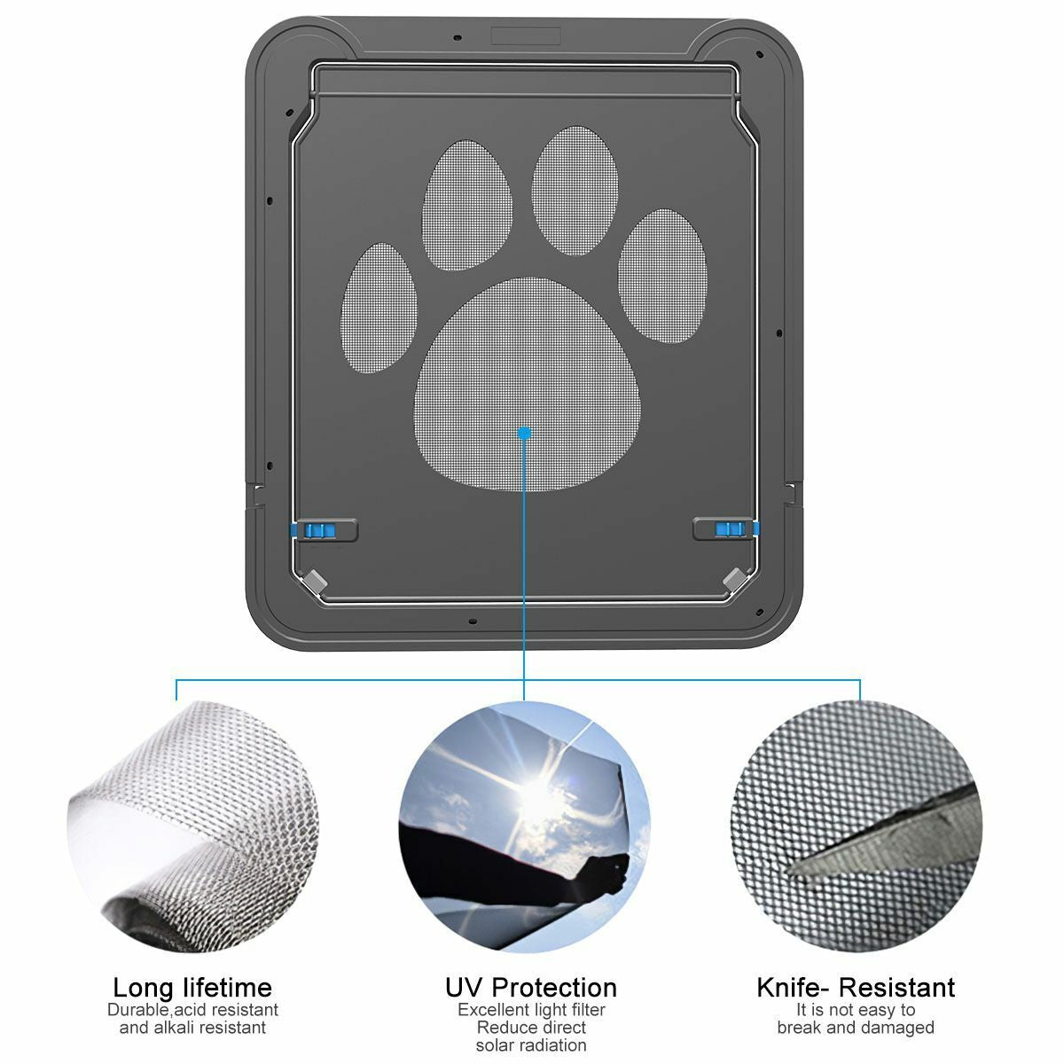 Pet Large Dog Lockable Flap Door Magnetic Lock Door Gate Frame for Screen Window