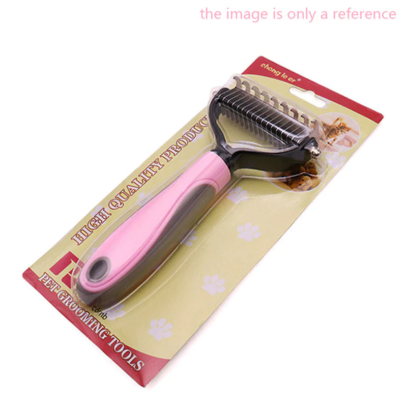 Pets Fur Knot Cutter Dog Grooming Shedding Tools Pet Cat Hair Removal Comb Brush Double Sided Pet Products Suppliers